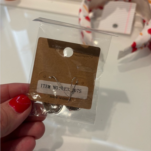 Women's 4 Piece Teacher Gift hair bow matching earrings, headband apple … - Picture 8 of 16